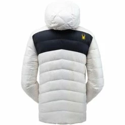 Spyder Men's Timeless Hoodie Down Jacket - 2021 Model -Blenders Shop 191210100 timeless hoodie dwn jckt whtback