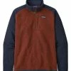 Patagonia Men's Better Sweater 1/4 Zip -Blenders Shop 2122 patagonia mensbettersweaterquarterzip barnrednewnavy