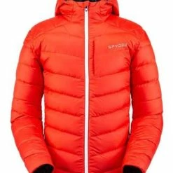 Spyder Men's Timeless Hoodie Down Jacket - 2021 Model -Blenders Shop fw2021 spyder menstimelesshoodiedownjacket volcano