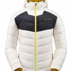 Spyder Men's Timeless Hoodie Down Jacket - 2021 Model -Blenders Shop fw2021 spyder menstimelesshoodiedownjacket white