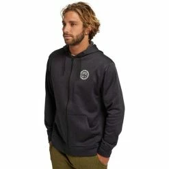 Burton Men's Oak Seasonal Full-Zip Hoodie -Blenders Shop fw21 m oak ssnl fz trublk htr model