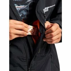 Burton Men's Peasy Jacket -Blenders Shop fw22 peasyjacket black insidezip