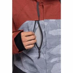 686 Men's GEO Insulated Jacket -Blenders Shop fw23 686 mensgeoinsulatedjacket brickredcolorblock 11