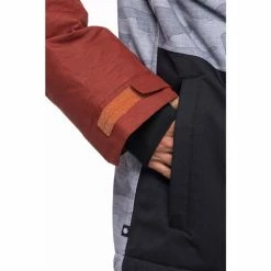 686 Men's GEO Insulated Jacket -Blenders Shop fw23 686 mensgeoinsulatedjacket brickredcolorblock 12