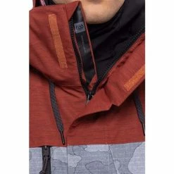 686 Men's GEO Insulated Jacket -Blenders Shop fw23 686 mensgeoinsulatedjacket brickredcolorblock 7