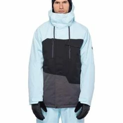 686 Men's GEO Insulated Jacket -Blenders Shop fw23 686 mensgeoinsulatedjacket icybluecolorblock 2
