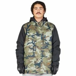 DC Shoes Men's Bandwidth Jacket -Blenders Shop fw23 dc mensbandwidthjacket woodlandcamogreen 1
