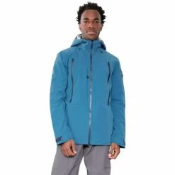 Obermeyer Men's Highlands Shell Jacket -Blenders Shop fw23 obermeyer menshighlandsshelljacket blueagave 1