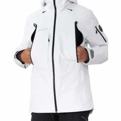 Obermeyer Men's Highlands Shell Jacket -Blenders Shop fw23 obermeyer menshighlandsshelljacket white 3