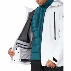 Obermeyer Men's Highlands Shell Jacket -Blenders Shop fw23 obermeyer menshighlandsshelljacket white 4