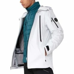 Obermeyer Men's Highlands Shell Jacket -Blenders Shop fw23 obermeyer menshighlandsshelljacket white 5
