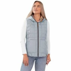 Obermeyer Women's Zoe Reversible Down Vest -Blenders Shop fw23 obermeyer womenszoereversibledownvest shale