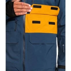 Quiksilver Men's Black Alder Stretch GTX Jacket -Blenders Shop fw23 quiksilver mensblackalderstetchgtxjacket insigniablue 5