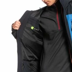 Quiksilver Men's Mission Block Jacket -Blenders Shop fw23 quiksilver mensmissionblockjacket trueblack 5
