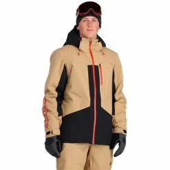 Spyder Men's Anthem GTX Insulated Jacket -Blenders Shop fw23 spyder mensanthemgtxinsulatedjacket tanninblack 1