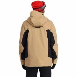 Spyder Men's Avid Jacket -Blenders Shop fw23 spyder mensavidjacket tanninblack 2
