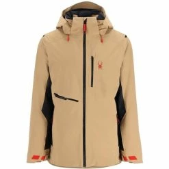 Spyder Men's Avid Jacket -Blenders Shop fw23 spyder mensavidjacket tanninblack 4