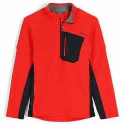Spyder Men's Bandit Half Zip Fleece Jacket 12 Spyder Men's Bandit Half Zip Fleece Jacket -Blenders Shop fw23 spyder mensbandithalfzipfleecejacket volcano 1