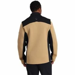 Spyder Men's Encore Half Zip Fleece Jacket -Blenders Shop fw23 spyder mensencorehalfzipfleecejacket blacktannin 2