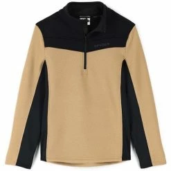 Spyder Men's Encore Half Zip Fleece Jacket -Blenders Shop fw23 spyder mensencorehalfzipfleecejacket blacktannin 3