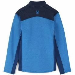 Spyder Men's Encore Half Zip Fleece Jacket -Blenders Shop fw23 spyder mensencorehalfzipfleecejacket collegiate 2