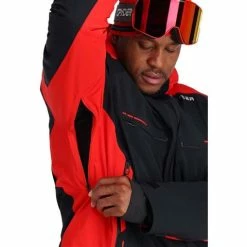 Spyder Men's Monterosa GTX Jacket -Blenders Shop fw23 spyder mensmonterosagtxjacket blackvolcano 5