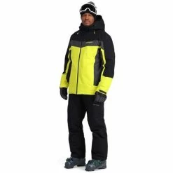 Spyder Men's Seventy - Eight Jacket -Blenders Shop fw23 spyder mensseventyeightjacket blackcitron 3