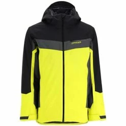 Spyder Men's Seventy - Eight Jacket -Blenders Shop fw23 spyder mensseventyeightjacket blackcitron 4
