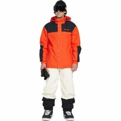 Volcom Men's Longo Gore-Tex Jacket -Blenders Shop fw23 volcom menslongogoretexjacket orangeshock 3