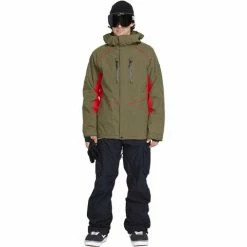Volcom Men's TDS 2L Gore-Tex Jacket -Blenders Shop fw23 volcom menstds2lgoretexjacket darkteak 3